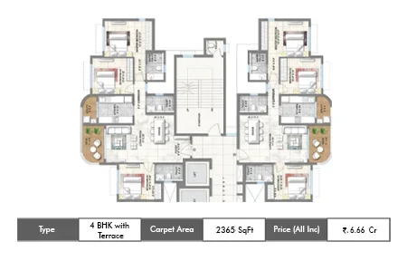 3 BHK 1045-1075 SqFt